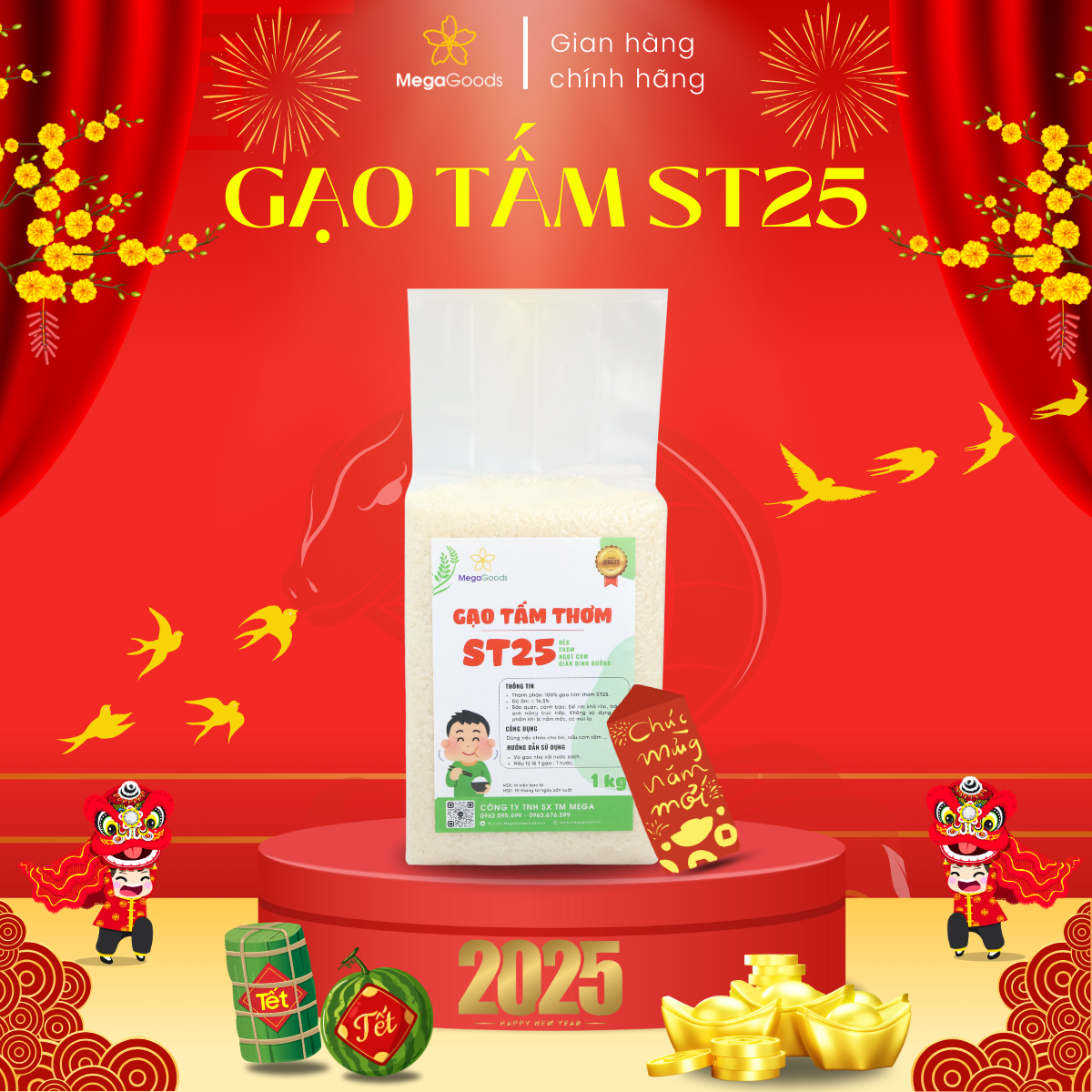 Gạo Tấm ST25 - Hút Chân Không