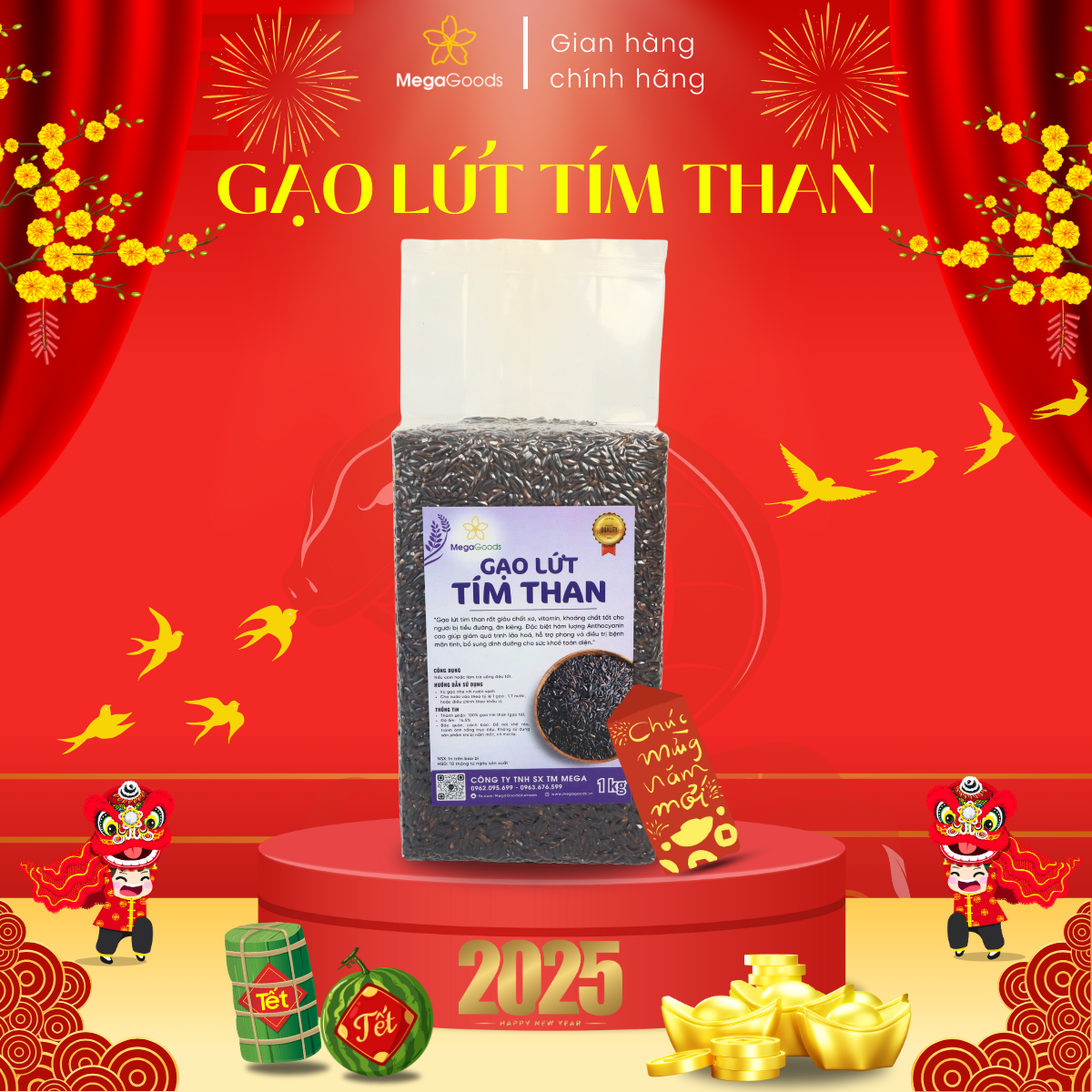 Gạo Lứt Tím Than - Hút Chân Không
