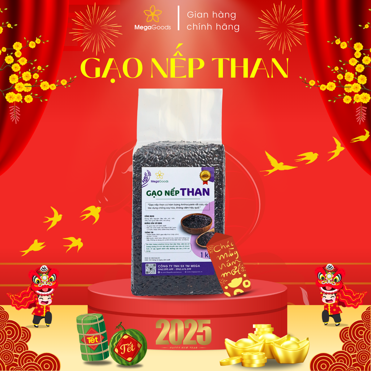 Gạo Nếp Than - Hút Chân Không